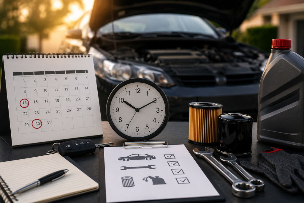 Entretien automobile régulier avec vidange moteur, remplacement des filtres et suivi des révisions à Rennes