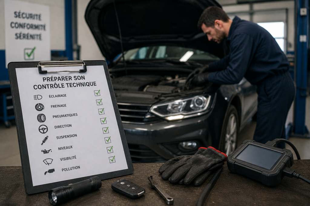 Diagnostic et contrôle du véhicule avant son passage au contrôle technique